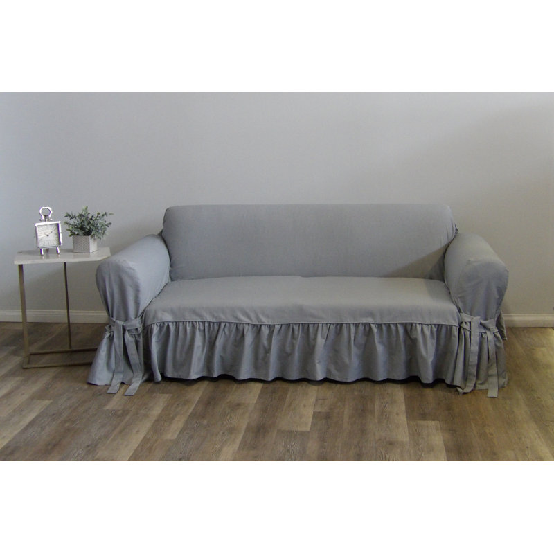 Housse pour causeuse à coussins carrés/rectangulaires, gris