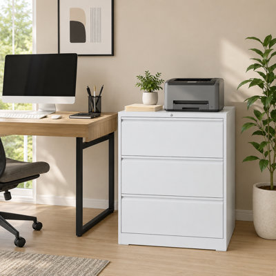 Classeur latéral en métal 35 tiroirs l 35,43 po pour bureau à domicile - format A4 / lettre / format légal