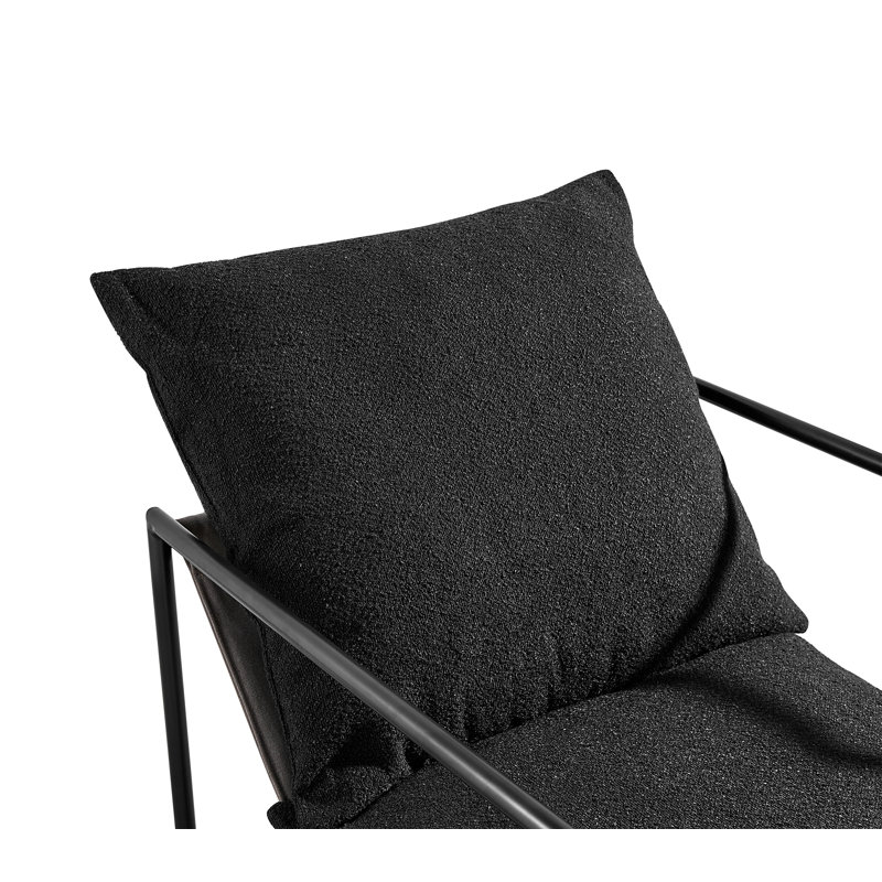Chaise d'appoint pour le salon, Tissu noir