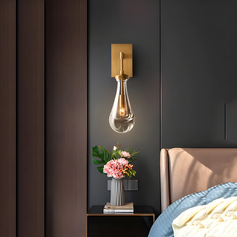 Applique murale Kymani Raindrop, Tringle bronze