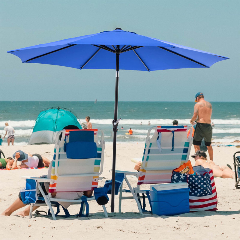 Versatile Outdoor Patio Umbrella with Advanced Features for Ideal Shade, Blue