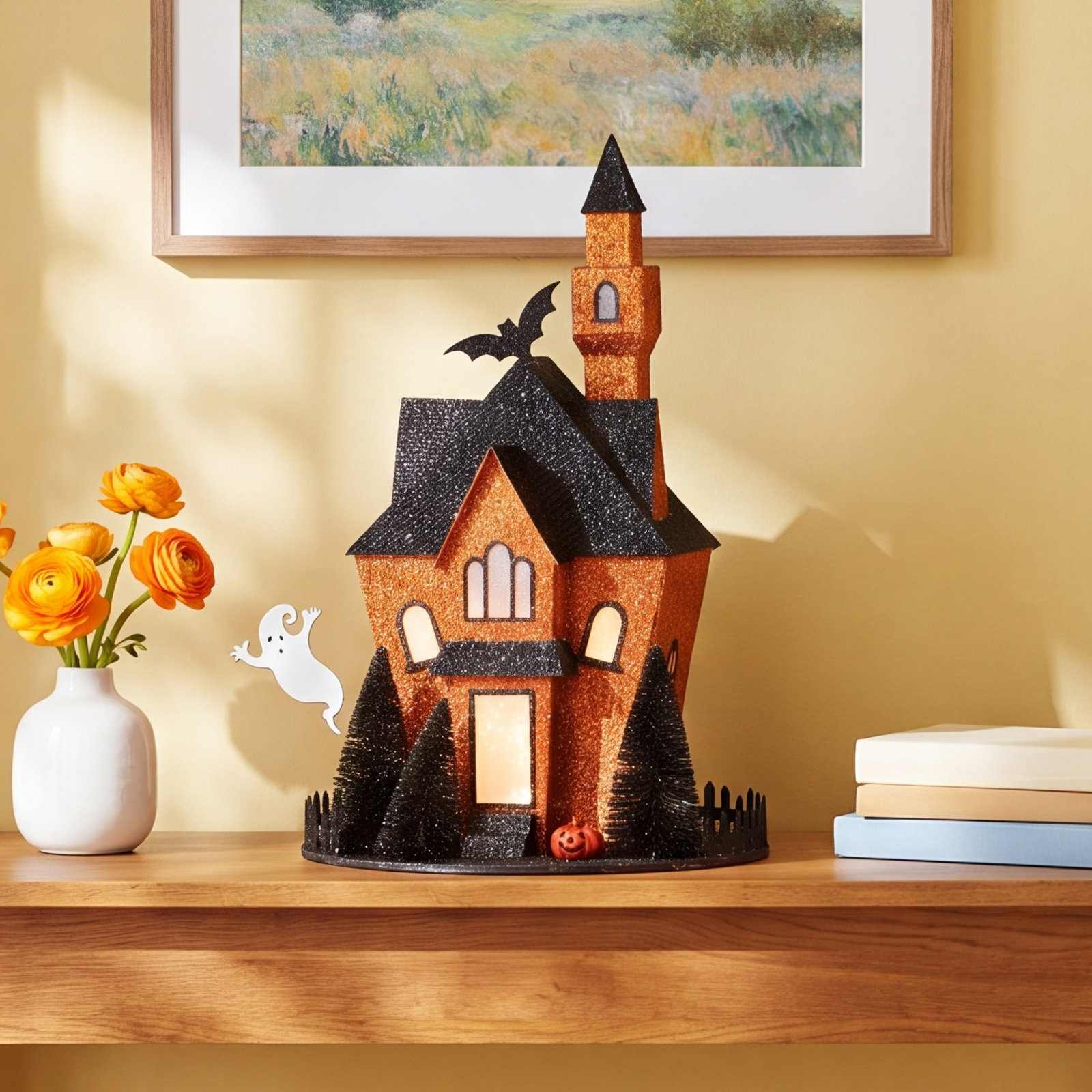 13.5" LED Cardboard Haunted House