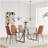 55" Dining Table modern rustic Industrial Rectangular MDF Wood Colour For 4-6 Person, With 1.5" Thick Engineered Wood Tabletop and Black Metal Legs, For writing DeskKitchen terrace Dining Living Room