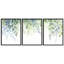 «Greenery Leaves Watercolor», ensemble de 3 reproductions d'art botaniques encadrées - Botanical Nature Prints-112375125-112375127