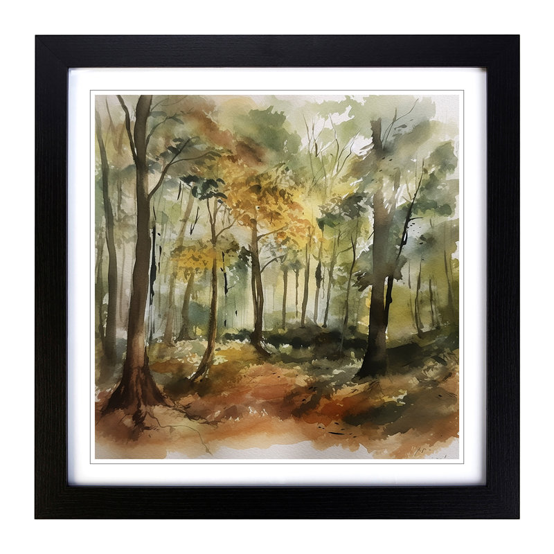 Single Picture Frame Print on Wood, Black