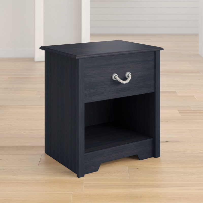 Table de chevet 1 tiroir Hoyer, Bleuet