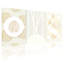 «Contemporary Boho Leaf Circles Lines», ensemble de 3 reproductions d'art sur toile-161280904