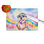 Pug Hippie Dawg Glass Cutting Board Large