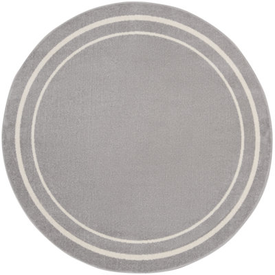 Nourison Essentials Grey Ivory Indoor/Outdoor Area Rug