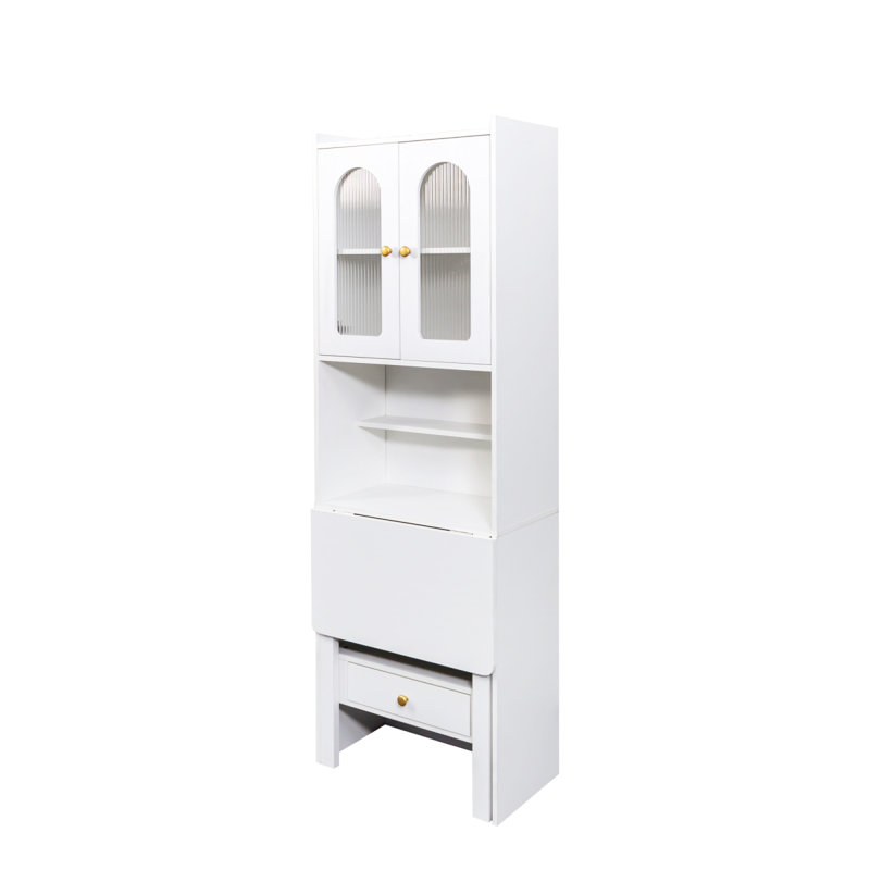 Table d'écriture pliable, armoire de bureau avec tablette et tiroir