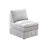 6Pc Modular Living Room With Triple Layer Cushion & Suede In Grey Sectional Fabric