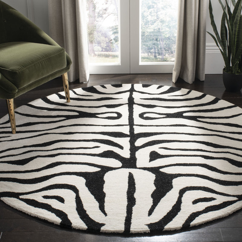 Tapis en laine touffeté à la main Christoper, Rond 6 pi