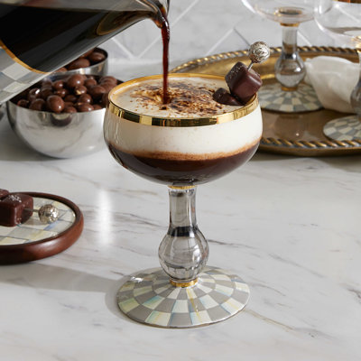 Sterling Check Coupe Glass