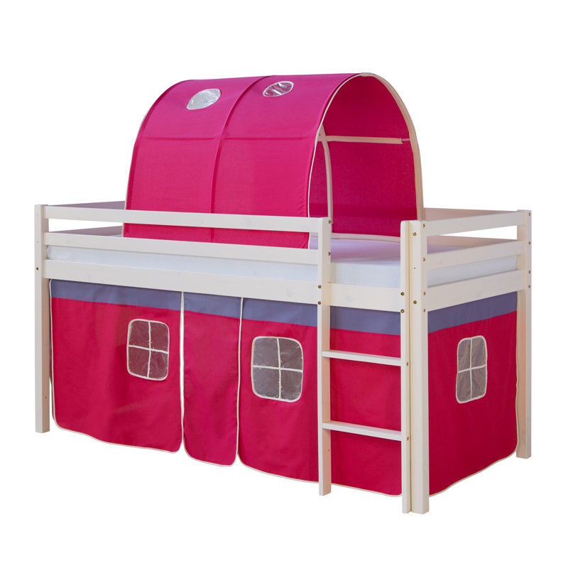Amelia Half Loft Bed Amelia, 90 X 200 Cm, Red