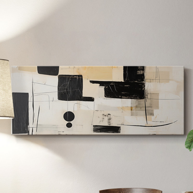 Toile tendue avec châssis abstrait Series # IV-Wide, H 12 po x l 30 po