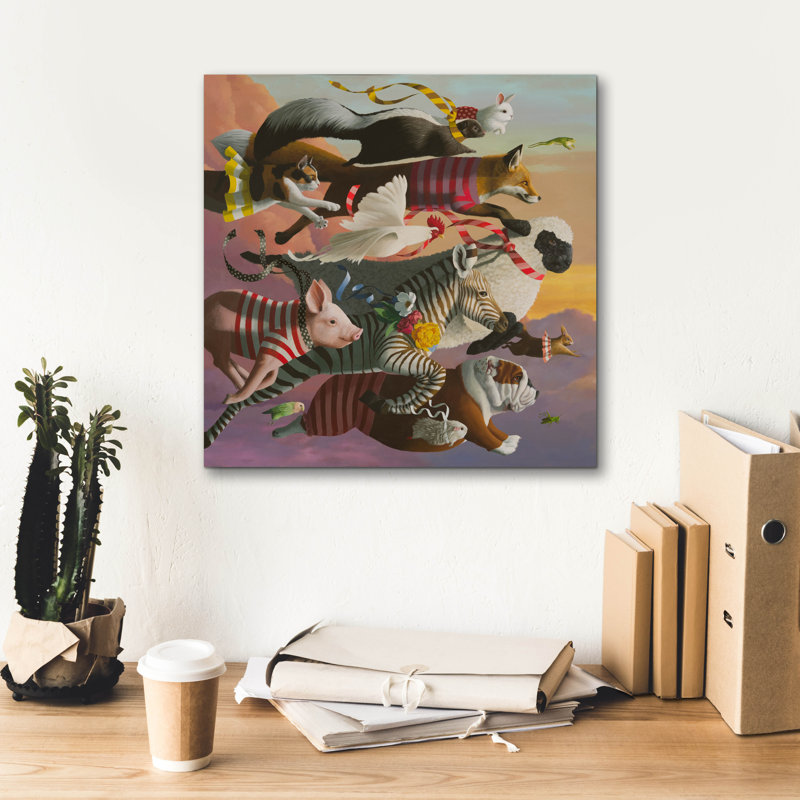 'Thick As Thieves'  by Heather Gauthier Art Canvas Wall Art, 18" H x 18" W