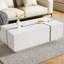 Table basse extensible de 47,2 po à 72,7 po, table basse multifonctionnelle avec finition ultrabrillante, table basse avec 2 espaces de rangement cachés et 2 tiroirs pour le salon-77104594