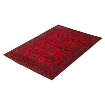 One-of-a-Kind Rectangle 4'4" X 6'6" New Age Wool Area Rug in