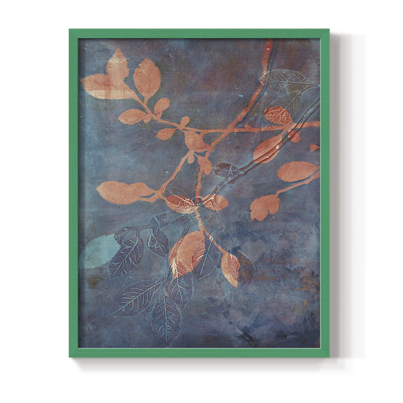 «Branching Out XVIII», reproduction encadrée - bois massif, Vert, H 10 po x l 8 po