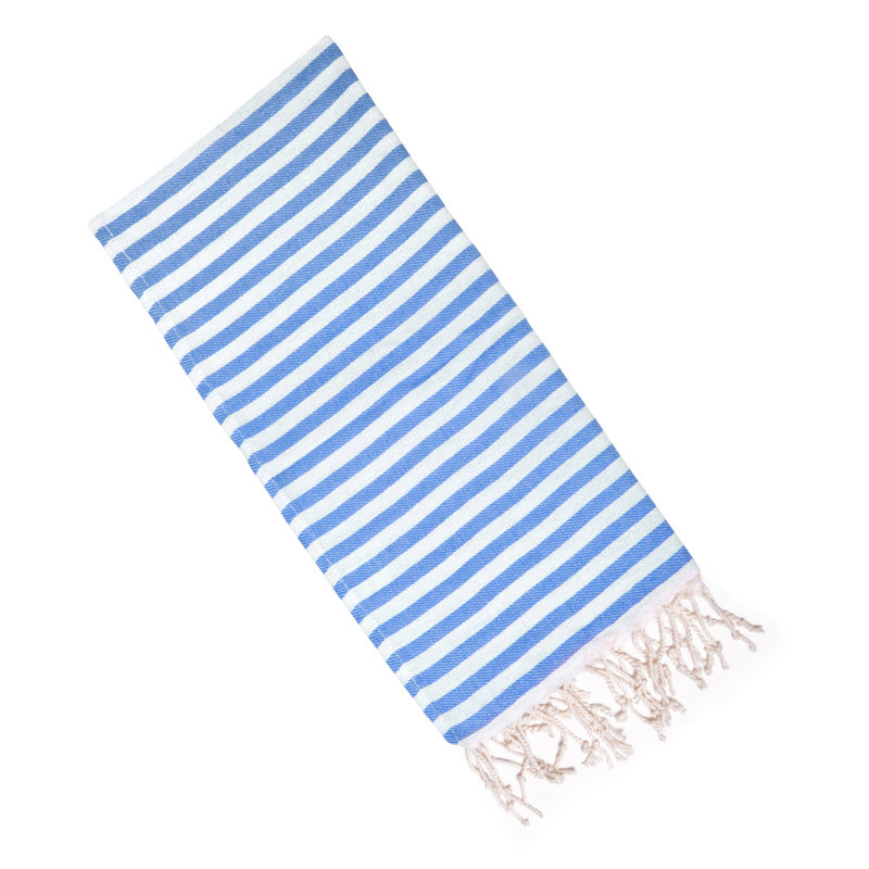 Serviette à main en coton rayé, Bleu