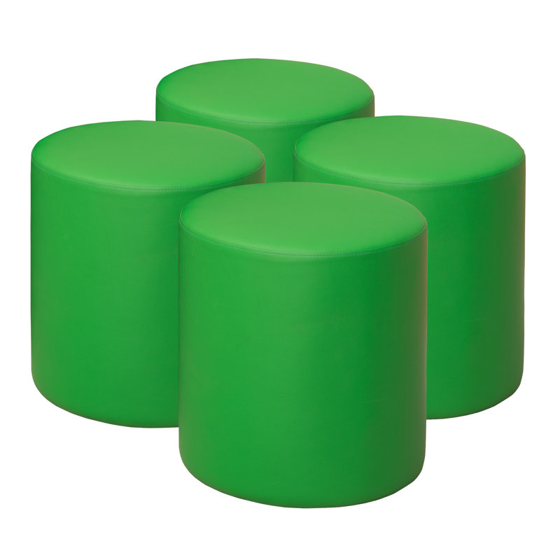 Regency Logan Round Stool Ottoman, Envy Green