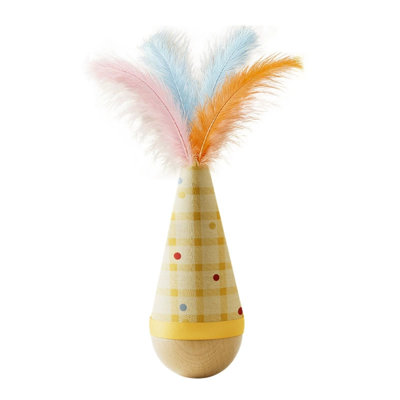 A chopper Toy  Wood Fabric  Wobble Toy  Enrichment Ball  Interactive Pet For Cats Kittens Indoor Exercise Mental Stimulation Play   Chew  Enter