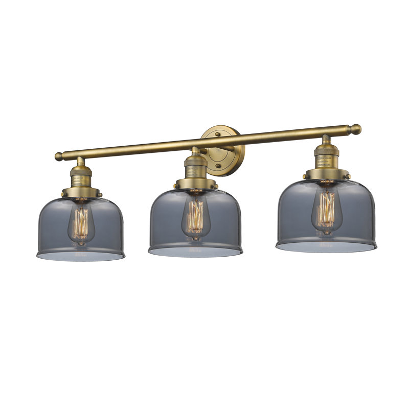 Chaparro Armed Sconce, Matte White Cased, 11" H x 30" W, Brushed Brass