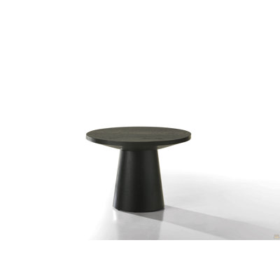 Table de bout ronde en ébène 22 po avec base piédestal Jasper