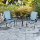 Antoino Fabric Patio Folding Chair Folding Chair Set