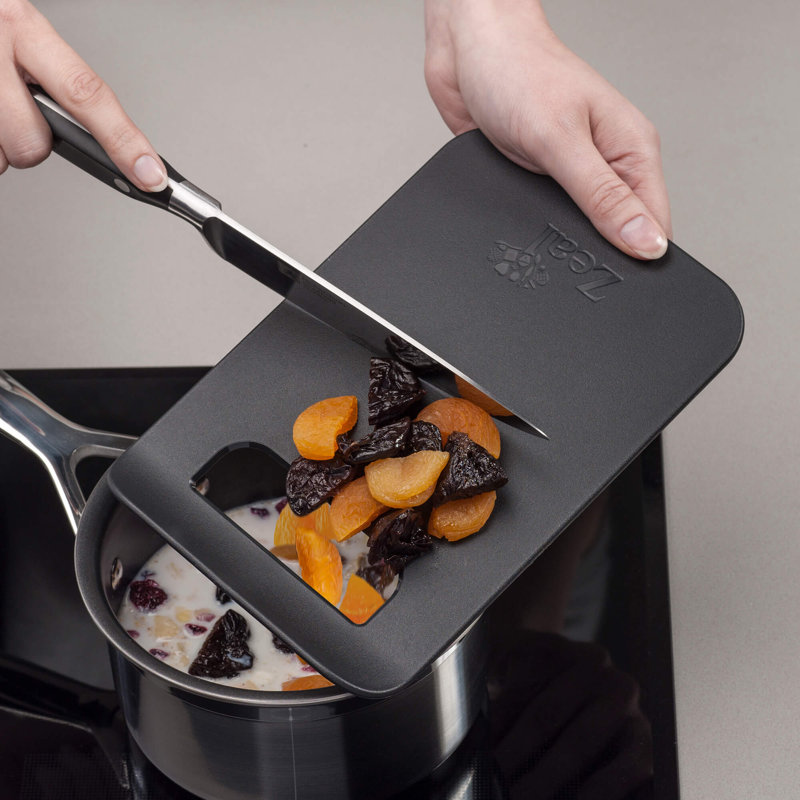 Slim Straight to Pan Chopping Board, Large, Black, 14.5cm L x 21.5cm W