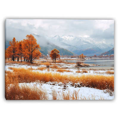 Frosted Valley Glow Wrapped Canvas Wall Art