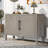 47.25-Inch Farmhouse Sideboard with Pine Veneer and 2 Doors-1249113867