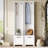 Elegant Free Standing Hall Tree Set Of 2, Multifunctional 3-IN-1 Entryway Coat Rack With Black Retro Handles, Seating Bench With Storage Drawers For Hallway, Living Room-1452217604