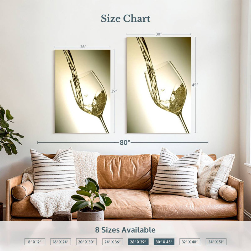 Yarlin White Wine Flow, 39" H x 26" W