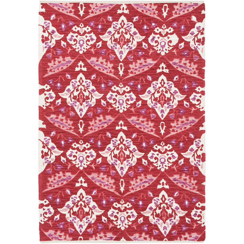 Adita Cotton Damask Indoor Rug, Rectangle 8' x 11'