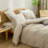 BESTOUCH Duvet Cover Set 100% Washed Cotton Linen Feel Lightweight-115115463-114986042