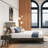 Caden Solid Wood Platform Bed with Adjustable Headboard, Mid-Century Modern-482096214-482096221