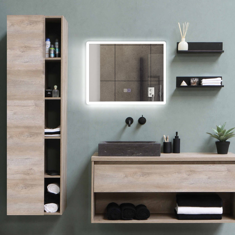 Miroir de salle de bain Crisann, 31,89 po x 24,02 po