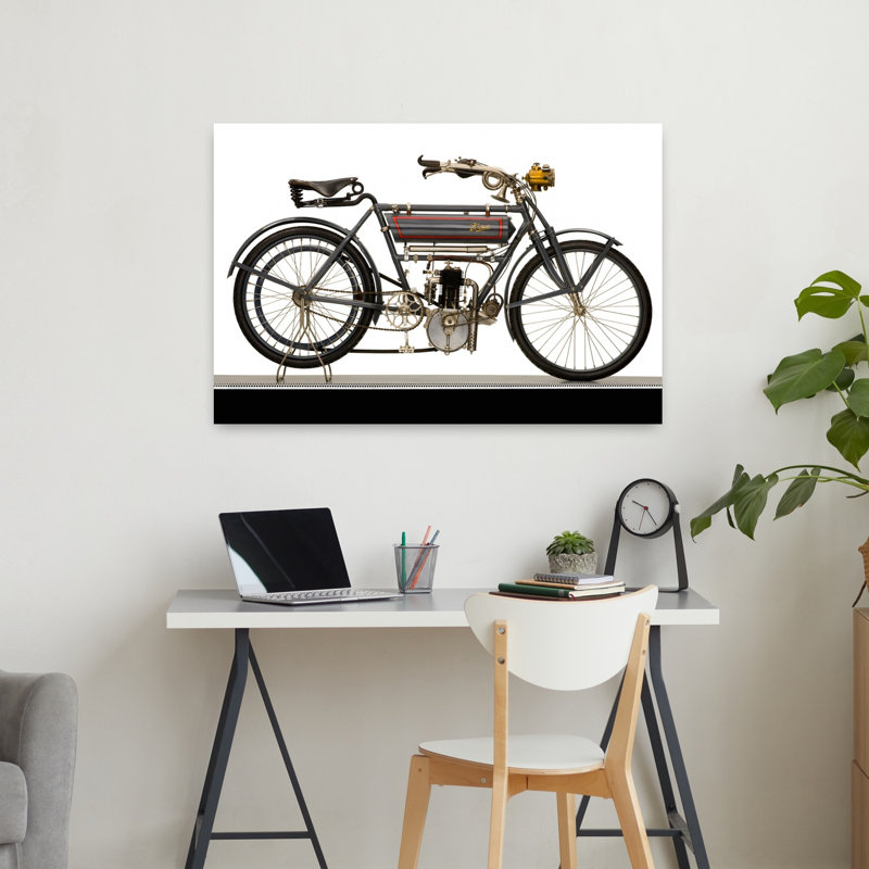 «1908 Terrot Motorcy Classic Abstract Landscape Nature», art mural, H 24 po x l 36 po