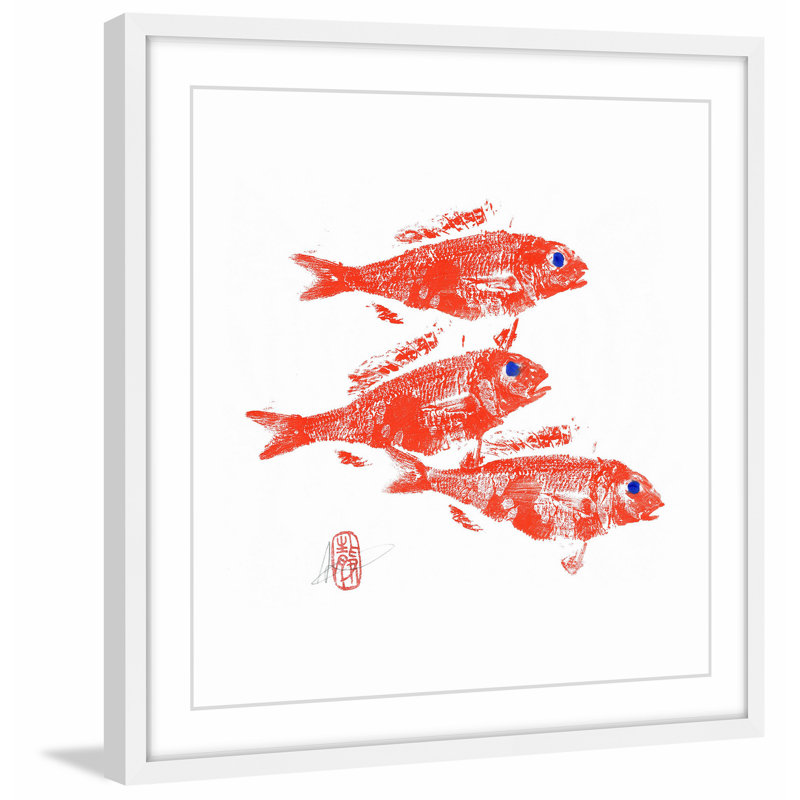 « trois est mieux qu’un », reproduction d’art encadrée, H 24 po x l 24 po x P 1,5 po
