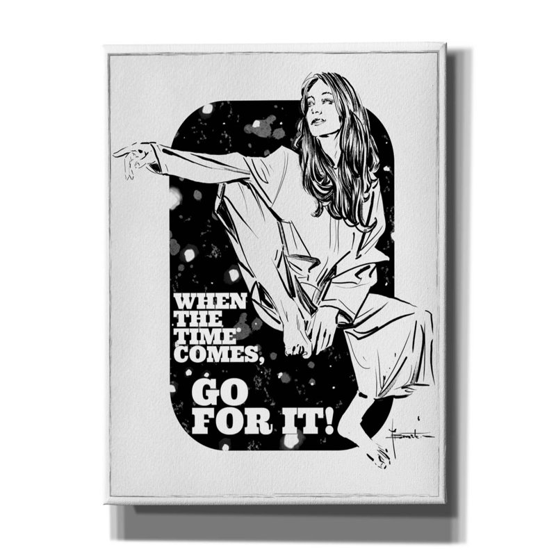 «Go For It» par TM Borenstein, art mural sur toile, H 16 po x l 12 po x P 0,75 po