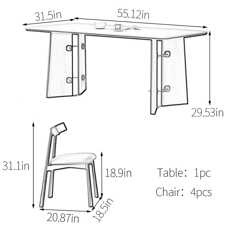 Aldora, 29.53"H x 55.12"L x 31.5"W