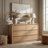 Curved Edge 47.24" Width MDF 6-Drawer Dresser Storage Accent Chest-1837896734