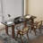 Black Rectangular Solid Wood desks-107654267