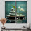 «Grey Green Meditation Abstract Serenity III - Spiritual Martial Arts», art mural