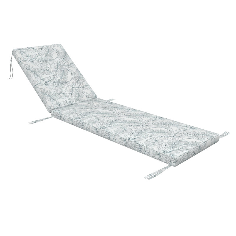 Outdoor Chaise Cushion With Sunbrella Fabric, 21" W x 78" D, Sunbrella® Calm Laurel
