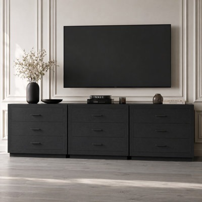Extra Large Nightstand with 3 Drawers