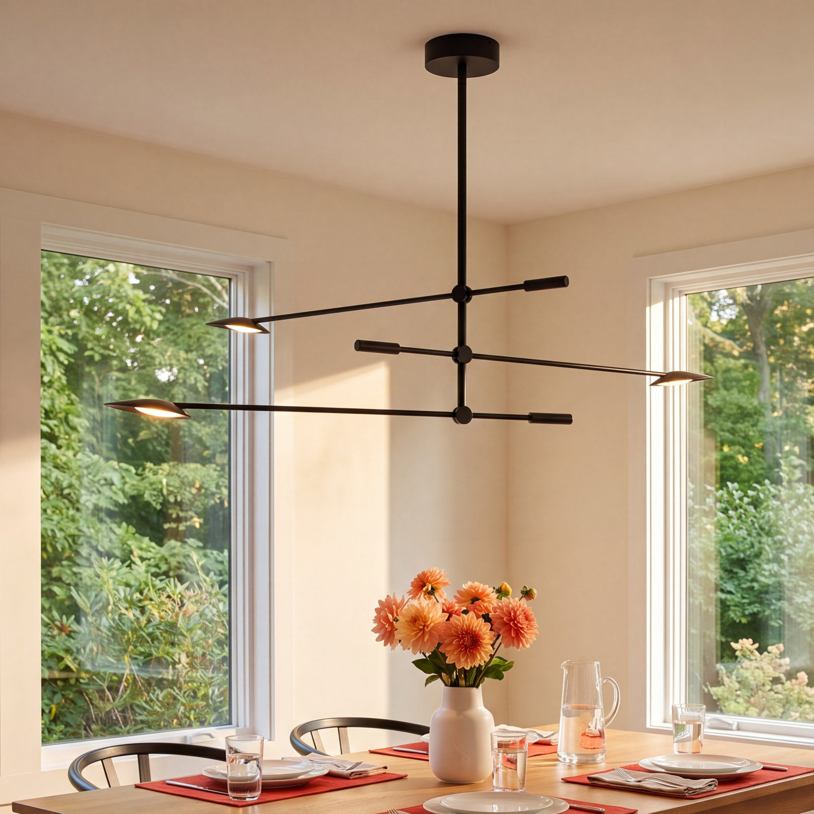 Rotaire Dimmable 3 - Light Chandelier