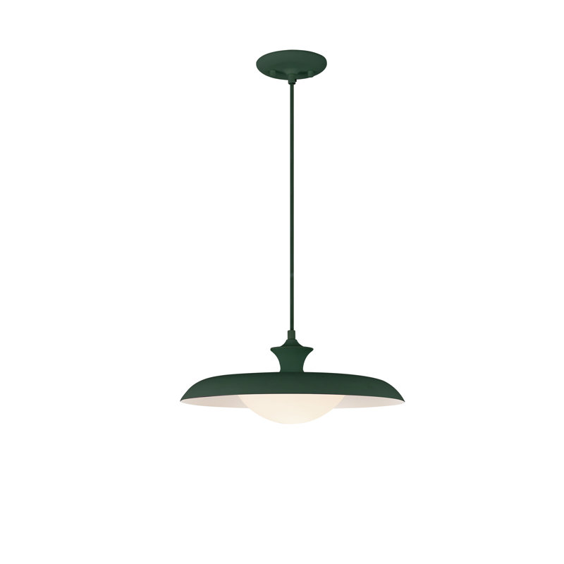 Luminaire suspendu 15 po Minori, Blanc / vert pin, Vert