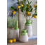 Vase en terre cuite avec glacis vert et finition brun clair naturel